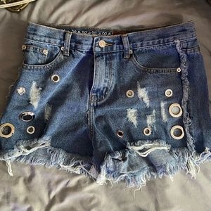 High rise shorts